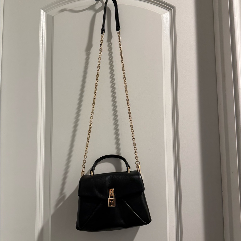 Ted Baker Black Mini Bag with Gold Chain - Picture 2 of 4